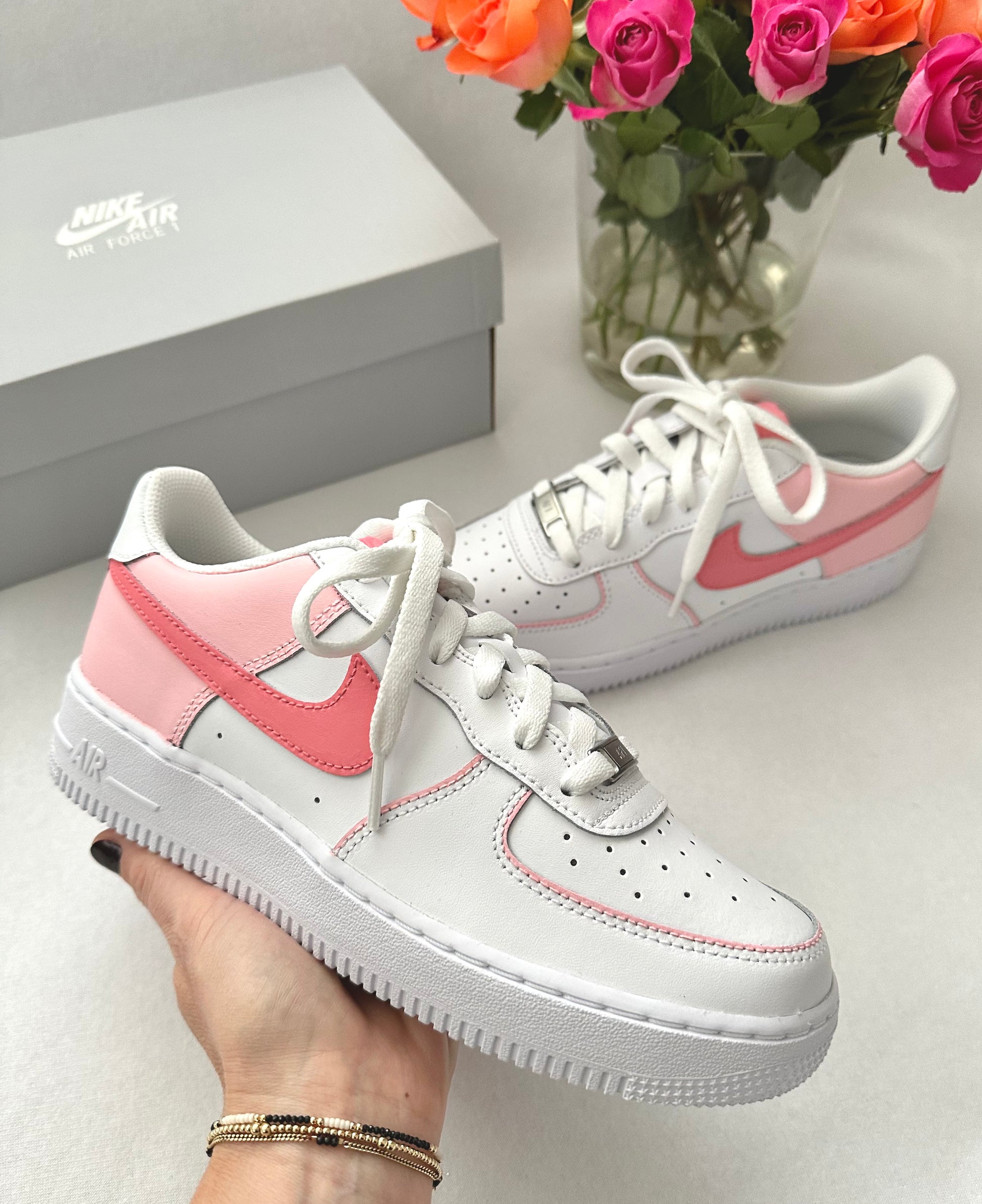 Air force ones rose best sale